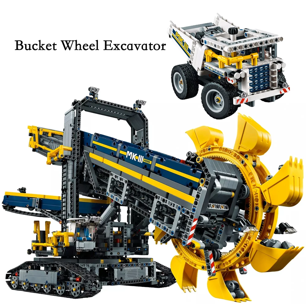 

3929Pcs Bricks Bucket Wheel Excavator Machine Monster Model Building Blocks Toys Kit for Kids Fit Technic 42055 Christmas Gifts