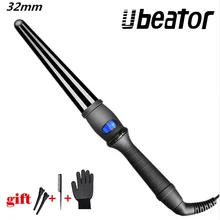 ЖК-дисплей щипцы для завивки волос коническая плойка Однотрубная керамическая глазурь груша цветок конус Электрические волосы кудрявые 19 мм 25 мм 32 мм