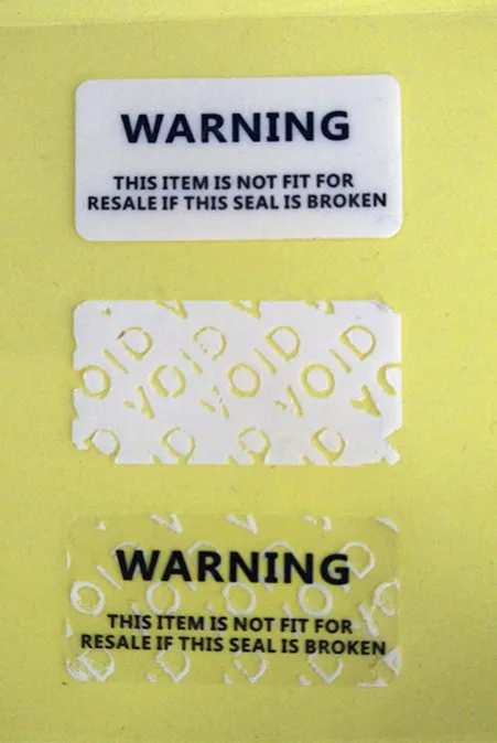 

1000PCS/LOT 15*30mm matte silver VOID sticker security warranty seal label leaving word "VOID"if removed
