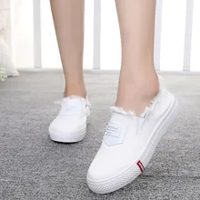 Осень парусиновая обувь Для женщин повседневные туфли на плоской подошве женская обувь на плоской подошве Обувь