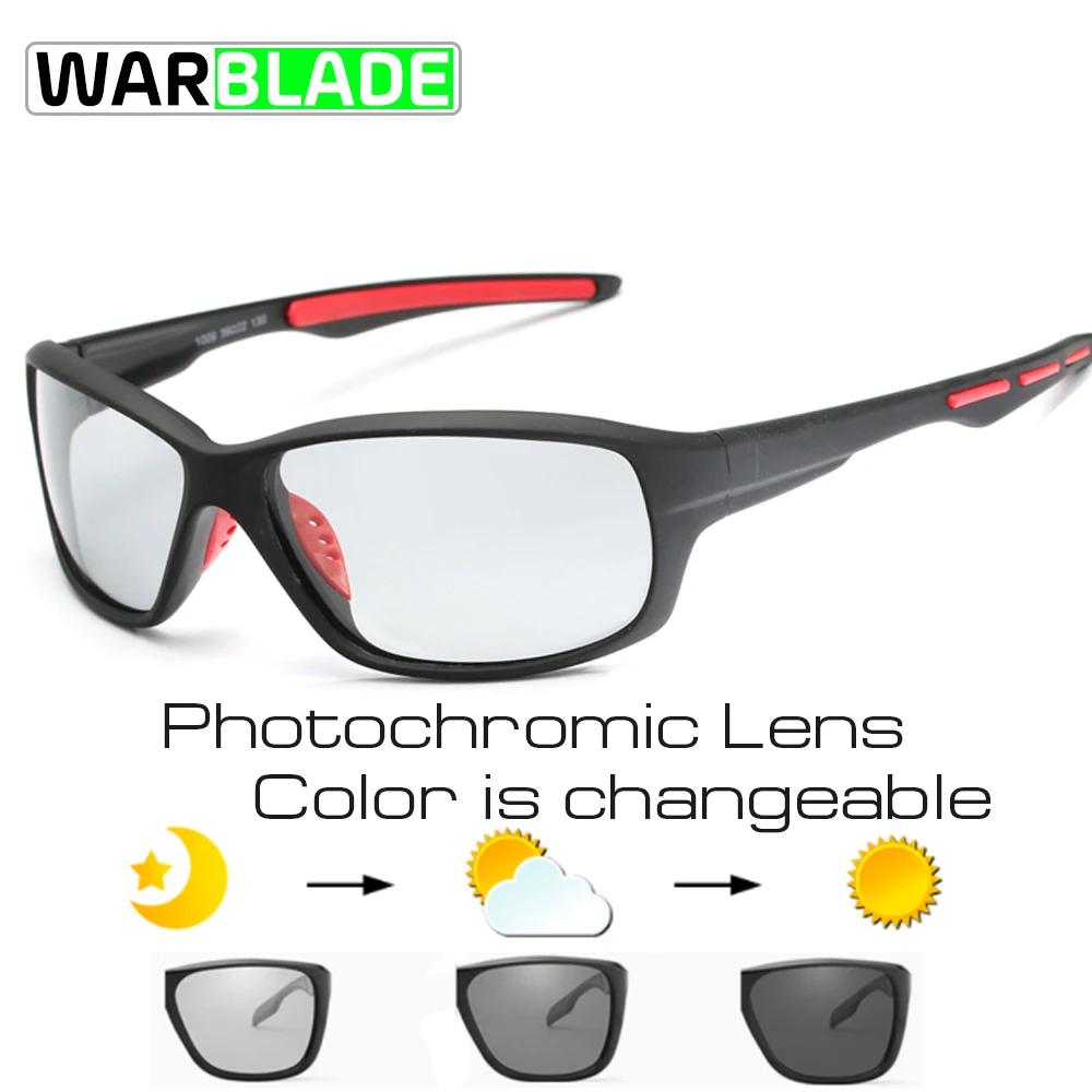 Sport Photochromic Polarized Glasses Cycling Eyewear Bicycle Glass MTB Bike Bicycle Riding Fishing Cycling Sunglasses 2018