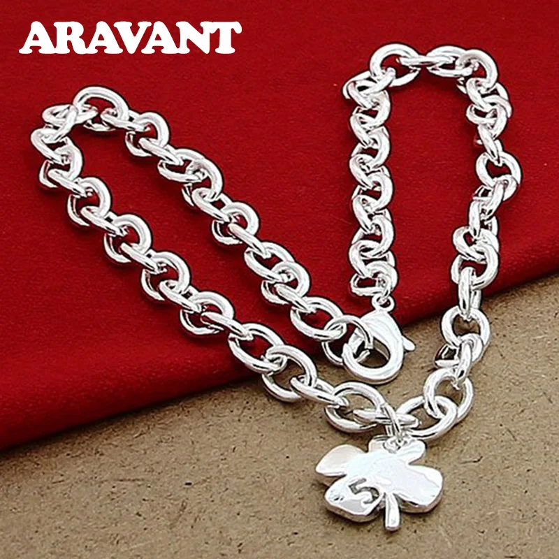 

Romantic Flowers Pendant Necklaces 925 Silver Necklaces For Women Lover Valentine's Day Jewelry