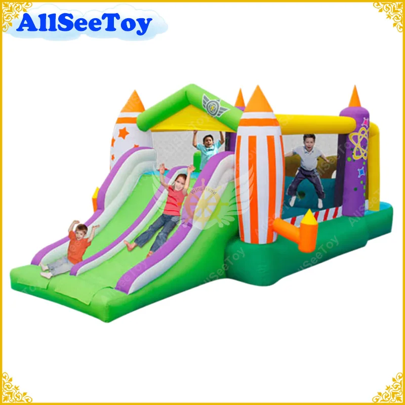 

Kids Bounce House Inflatable Double Slide Inflatable Castle Assault Course Inflatable Game