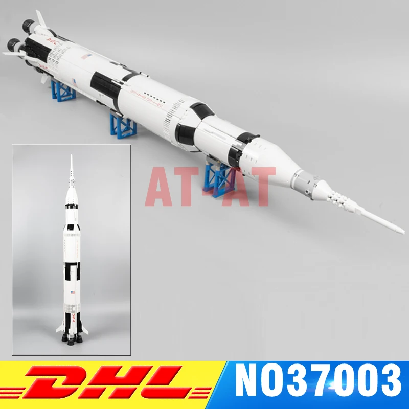 

IN STOCK LEPIN 37003 1969Pcs The Apollo Saturn V Launch Vehicle Set Children Educational Building Blocks Bricks Toy 21309
