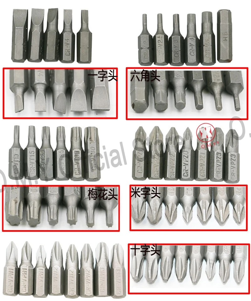 OMY 33 шт. Электрический Набор бит с защитой от вскрытия Магнитная отвертка удлинитель держатель бит безопасность Torq Torx шестигранный ключ звезда три крыла