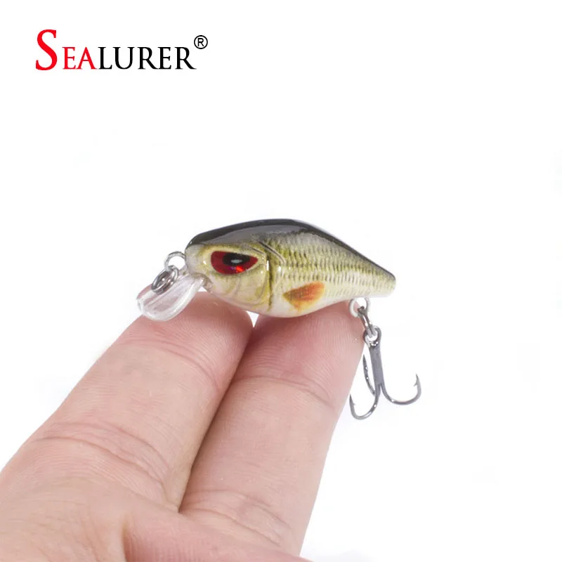 SEALURER 1 قطع الصيد إغراء 3.5 سنتيمتر 2 جرام البسيطة Crankbaits الصلب الصغير Pesca الاصطناعي الطعوم البسيطة إغراء أسماك صغيرة الطعم
