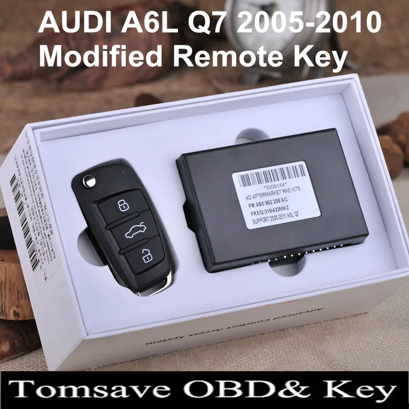 Free Shipping High Quality 3 Buttons Modified Remote Key Without 8E Chip For AUDI A6L A6