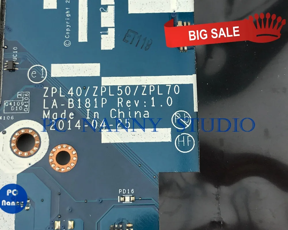 lower price  PCNANNY for HP ProBook 470 G2 450 G2 laptop motherboard LA-B181P 799553-001 I7-5500 tested