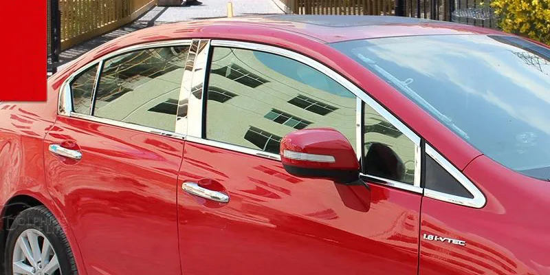 

For Honda Civic 9th 2013 2014 2015 Stainless Steel Full Window With Middle Pillar Decoration Trim Door Accessories Cover