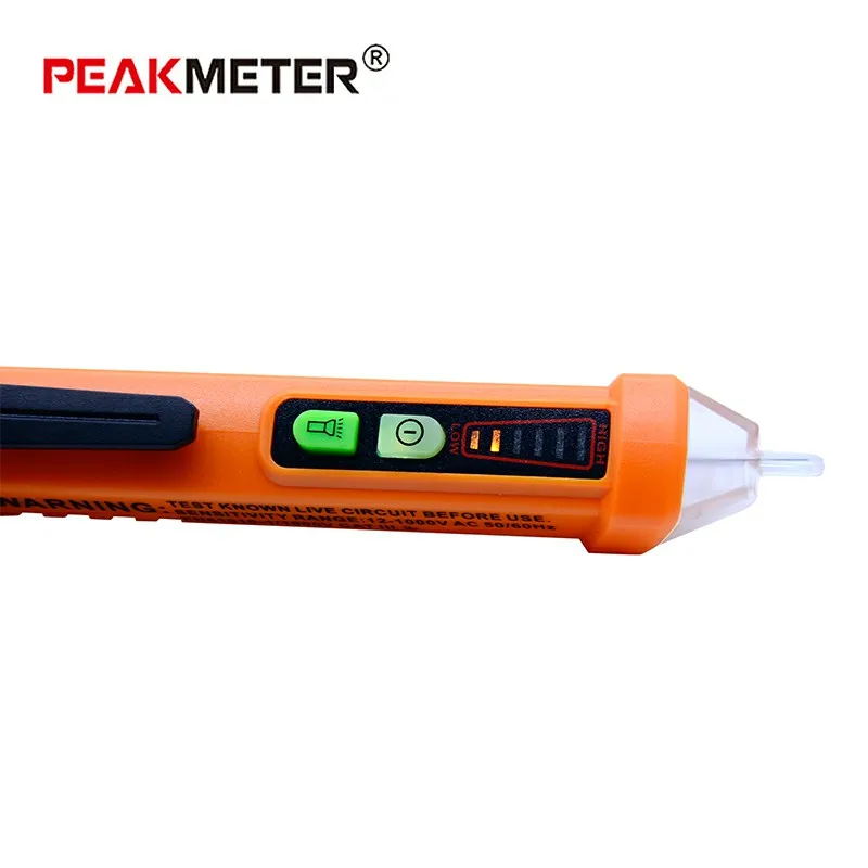 PEAKMETER Non-контактный тестер ручка PM8908C 12-1000V детекторы напряжения переменного тока Тесты er Вольтметр постоянного тока электрической Тесты карандаш