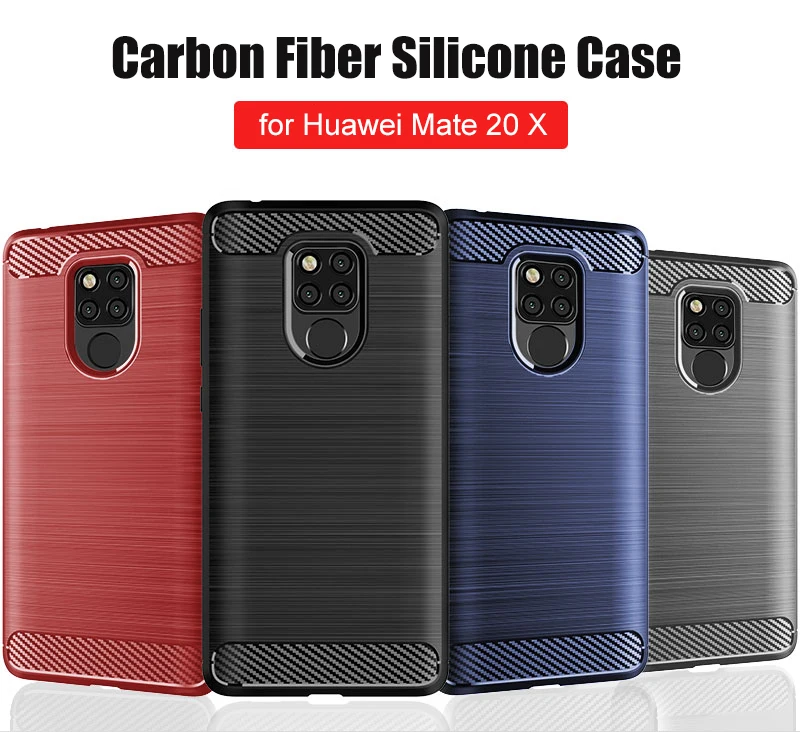 For Huawei Mate 20 Lite Case Armor Carbon Fiber Brushed Soft Cover For Huawei Mate 20 Pro X Mate20 ShockProof Phone Cases Shell (11)