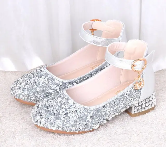 Rhinestone Wedding Shoes | Children Wedding Heels | Rhinestone Dance Shoes  - Flower - Aliexpress