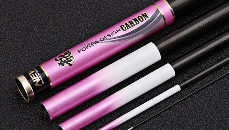 Drop Shipping 3.6M-7.2M Telescopic Fishing Rod High Carbon Fishing Rod Portable Ultralight Pole 28 Tonal Stream Rod Carp Fishing