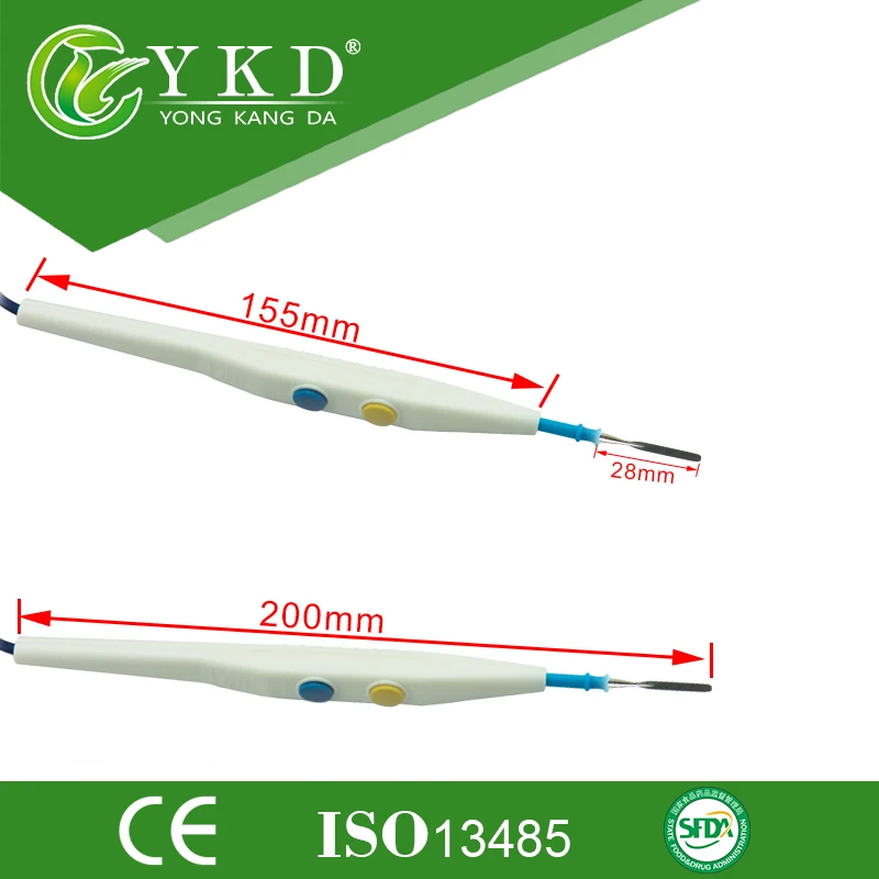 10PCS/Lot Wholesale disposable ESU pencil for surgery, medical accessories supplier with CE and ISO 13486 certificates