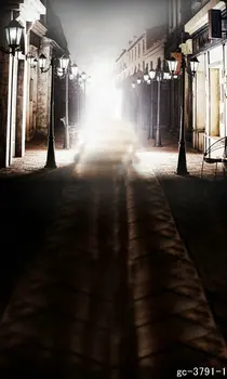 

Vinyl cloth High quality Computer printed city nights backdrop Street Lamp wedding Photography Backgrounds