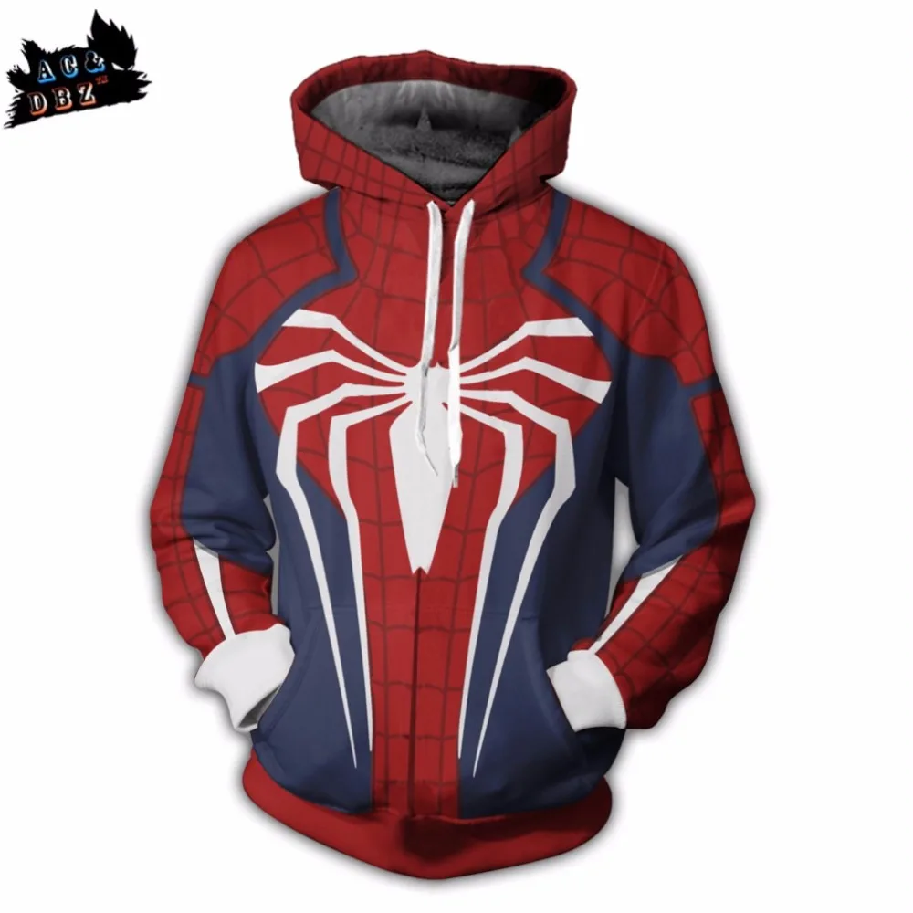 AC DBZ 2018 new children s font b anime b font hooded cool spider man jersey