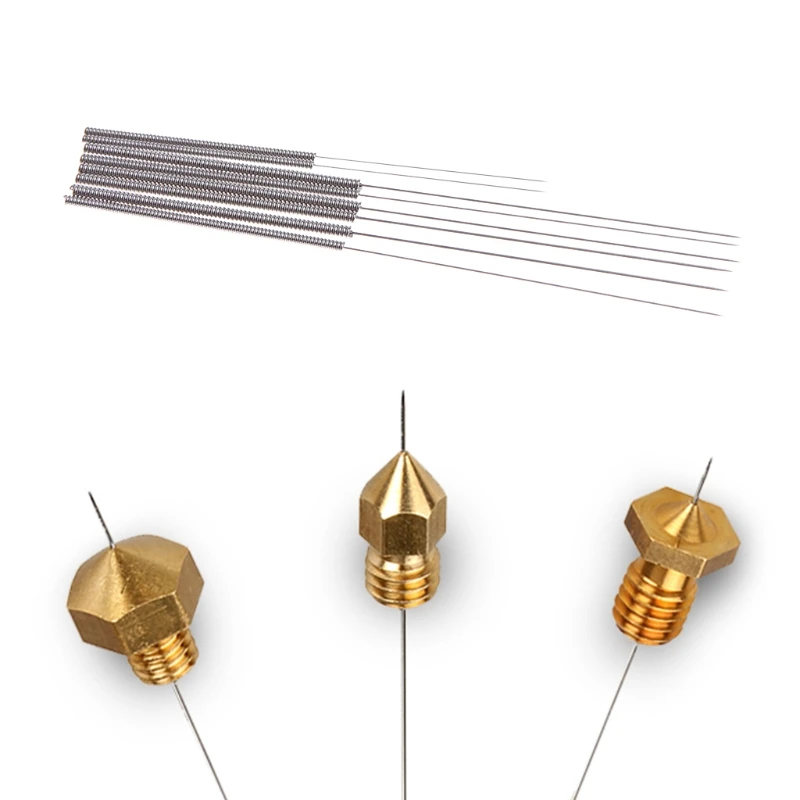 

Deek-Robot For 3D Printer Parts Accessories 1 Set 8Pcs Stainless Steel Nozzle Cleaning Needle 0.2/0.25/0.3/ 0.35mm