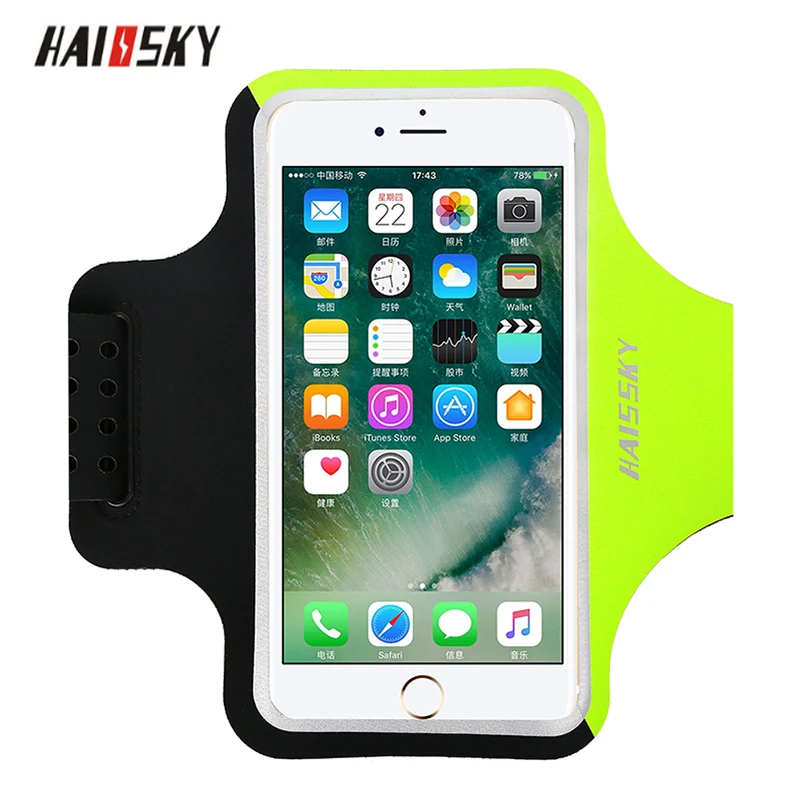 HAISSKY رياضة الجري شارة حقيبة لهاتف أي فون XR XS ماكس 7 8 6 S زائد Xiaomi Redmi ملاحظة 7 F1 حقيبة على الذراع لسامسونج S10 زائد
