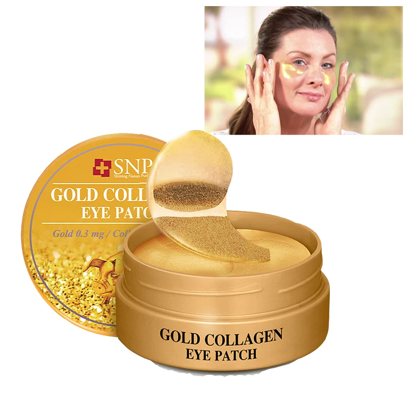 Коллагеновые патчи для глаз SNP Gold 60 шт. 0 3 мг золота 1000 гидролизованный