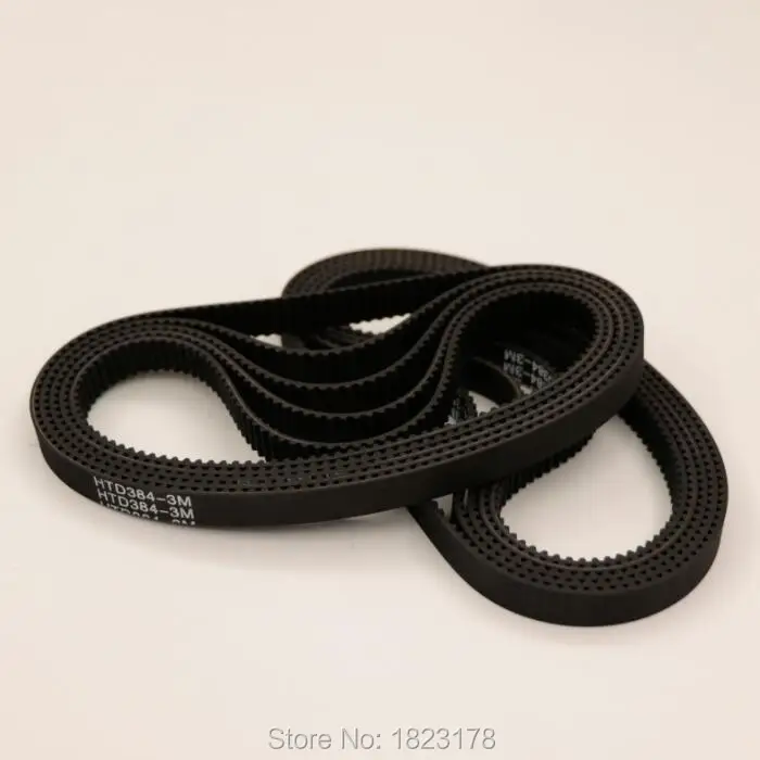 

1PCS/LOT HTD 3M 384 10 128 Tooth closed loop rubber Drive Belt width 10mm length 384mm 384-3M-10