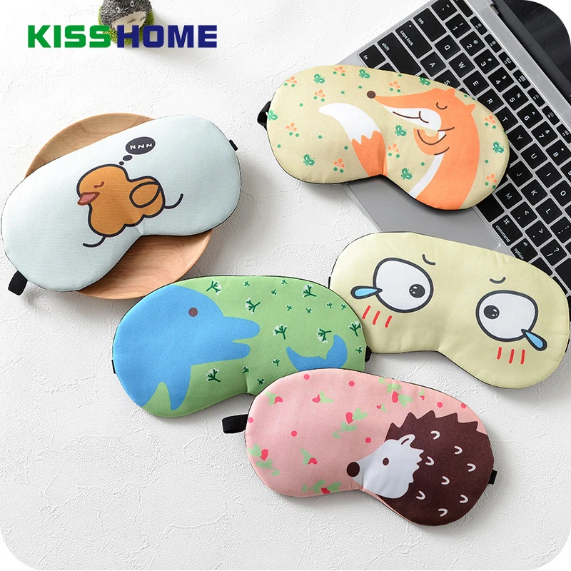 

Cartoon Sleeping Eyeshad Blackout Eyes Mask Cold Hot Compress Blinder Eliminate Eye Fatigue with Ice Bucket Eyes Patch