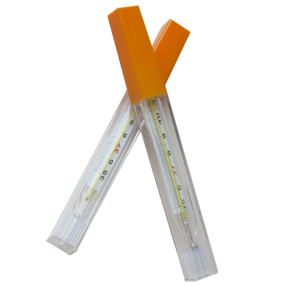 24Pcs A Level Medical Mercury Thermometer Glass Traditional Mercurial