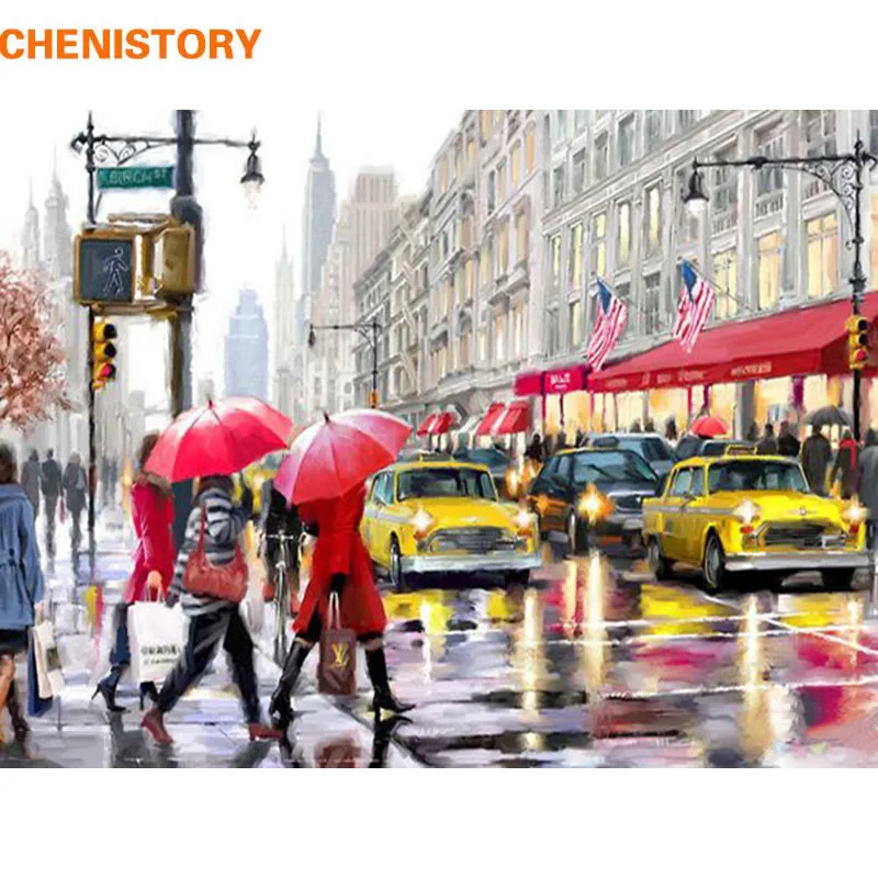 CHENISTORY бескаркасная картина набор для рисования по номерам DIY Современная