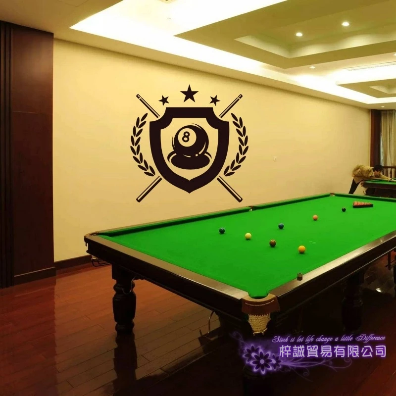 Dctal Billiards Sticker Snooker Decal Posters Vinyl Wall Decals Parede Decor Mural Billiards Sticker