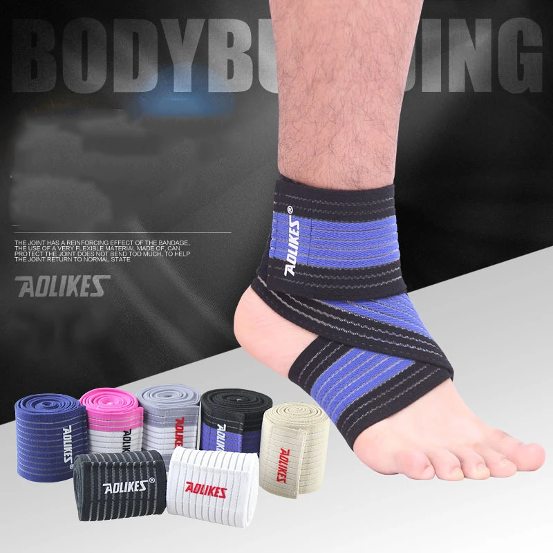 

1Pcs Professional Outdoor Sports Ankle Strain Wraps Bandages Elastic Ankle Support Brace Protector For Fitness Running