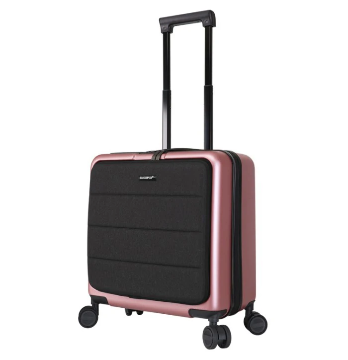 Travel tale АБС-пластик ручной клади ручная кладь 1" 20" Спиннер ноутбук сумка тележка колеса - Цвет: gold pink