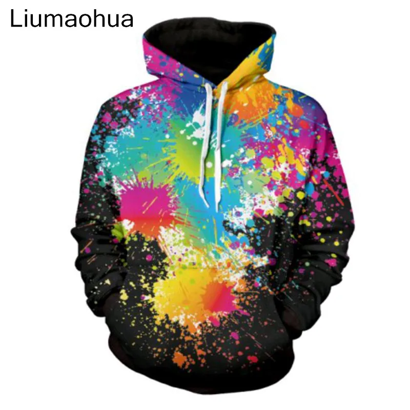 Liumaohua 2018 новая Кепка толстовки мужские/wo мужские хип-хоп пуловеры принт Цветные