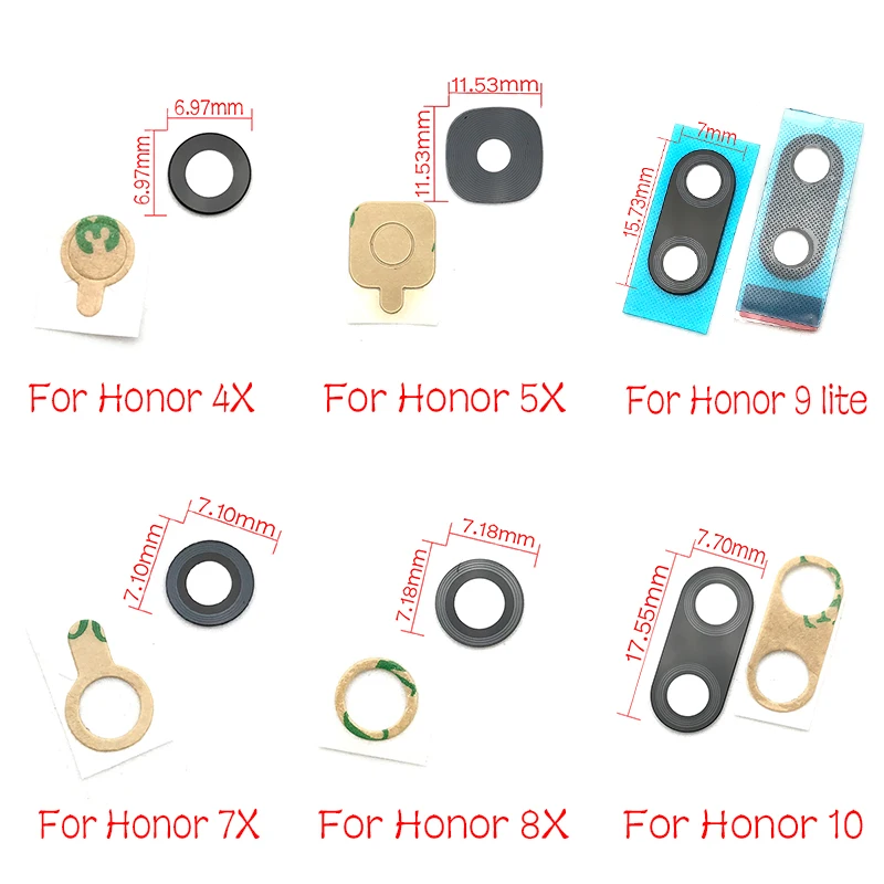 

2pcs Back Rear Camera Lens Glass For Huawei Honor 5X 6 6A 7A 7C 7X 8X 9 10 Mate 10 Lite Pro Max V8 V9 Play Y9 2018 2019 P Smart