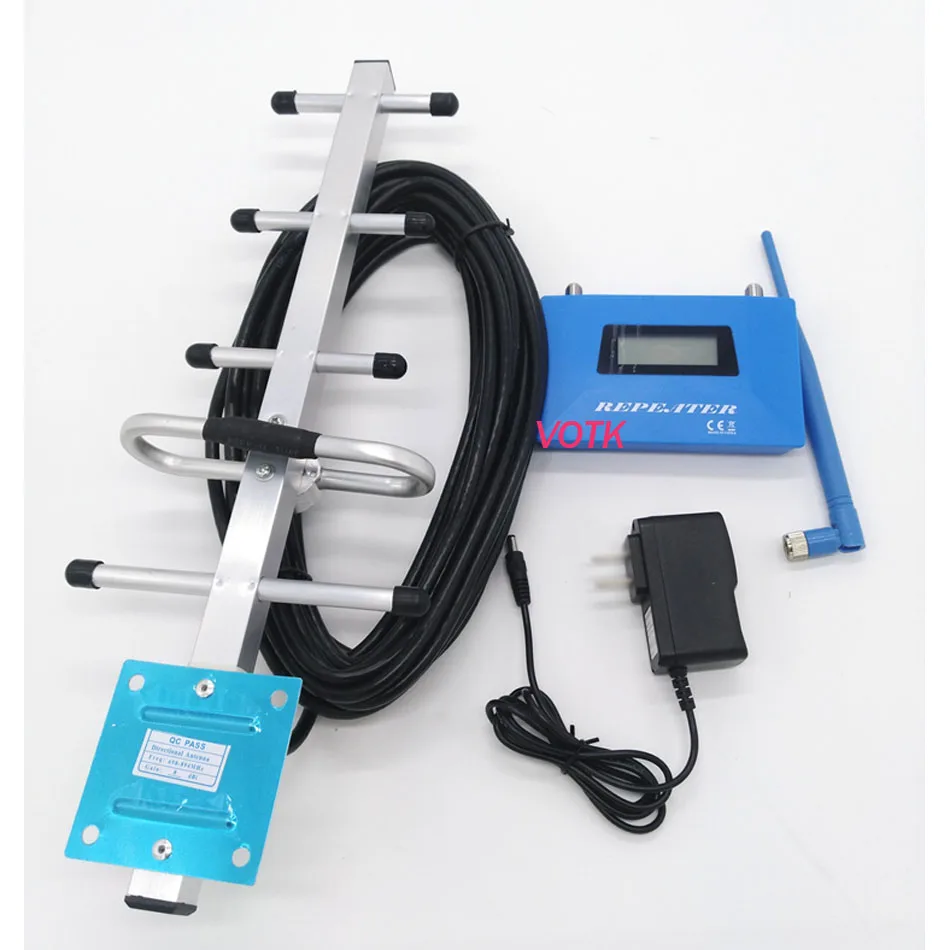 

VOTK NEW GSM signal booster GSM signal repeater cell phone GSM 900MHZ signal amplifier with LCD display yagi full set