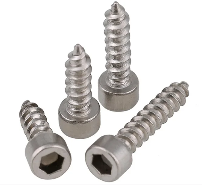 

100pcs/Lot M2*6 Metric Thread 304 Stainless Steel Hex Socket Head Cap self tapping Screw