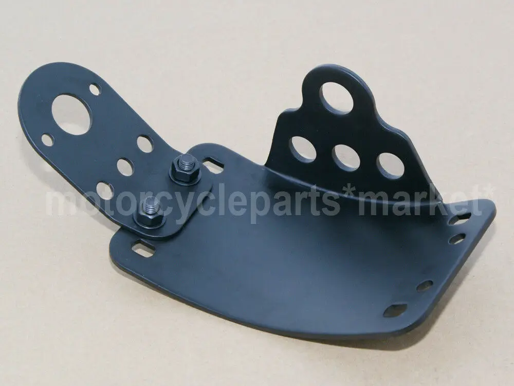 

Curved 3/4" Axle Motorbike Motorcycle Tail Brake Light License Plate Bracket Side Mount For Harley Chopper Bobber