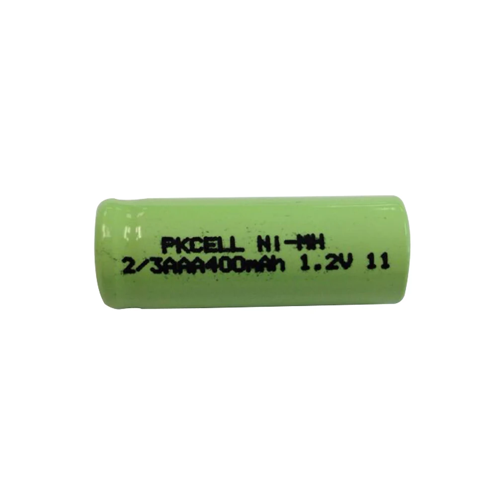 10 x никель-металл-гидридных аккумуляторов PKCELL 2/3AAA 400 мАч 1,2 в никель-металл-гидридный аккумулятор без таб с плоским верхом