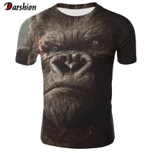Футболка мужская 3D Orangutan футболка для мужчин/женщин Новейшая 3D футболка с животными обезьяна короткий рукав мужские летние топы футболки 4XL Футболка Camiseta Masculina