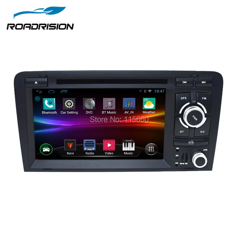 Android 4.4.4 7Inch Car DVD Player Multimedia For A3 2002-2011 With Canbus Wifi GPS Navigation USB Bluetooth Radio Free Map