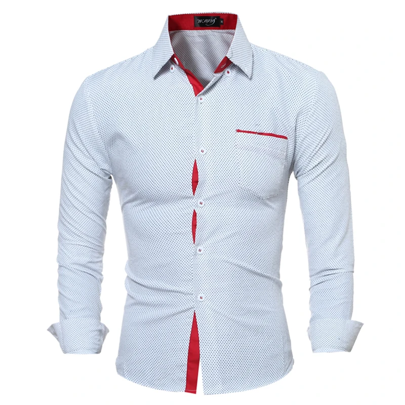 2017            slim fit camisa masculina      4