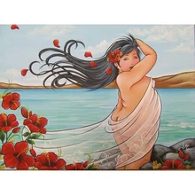 Full Diamond 5D Diy Diamond Painting 3D Embroidery Cross Stitch Abstract Woman Rhinestone Home Decor