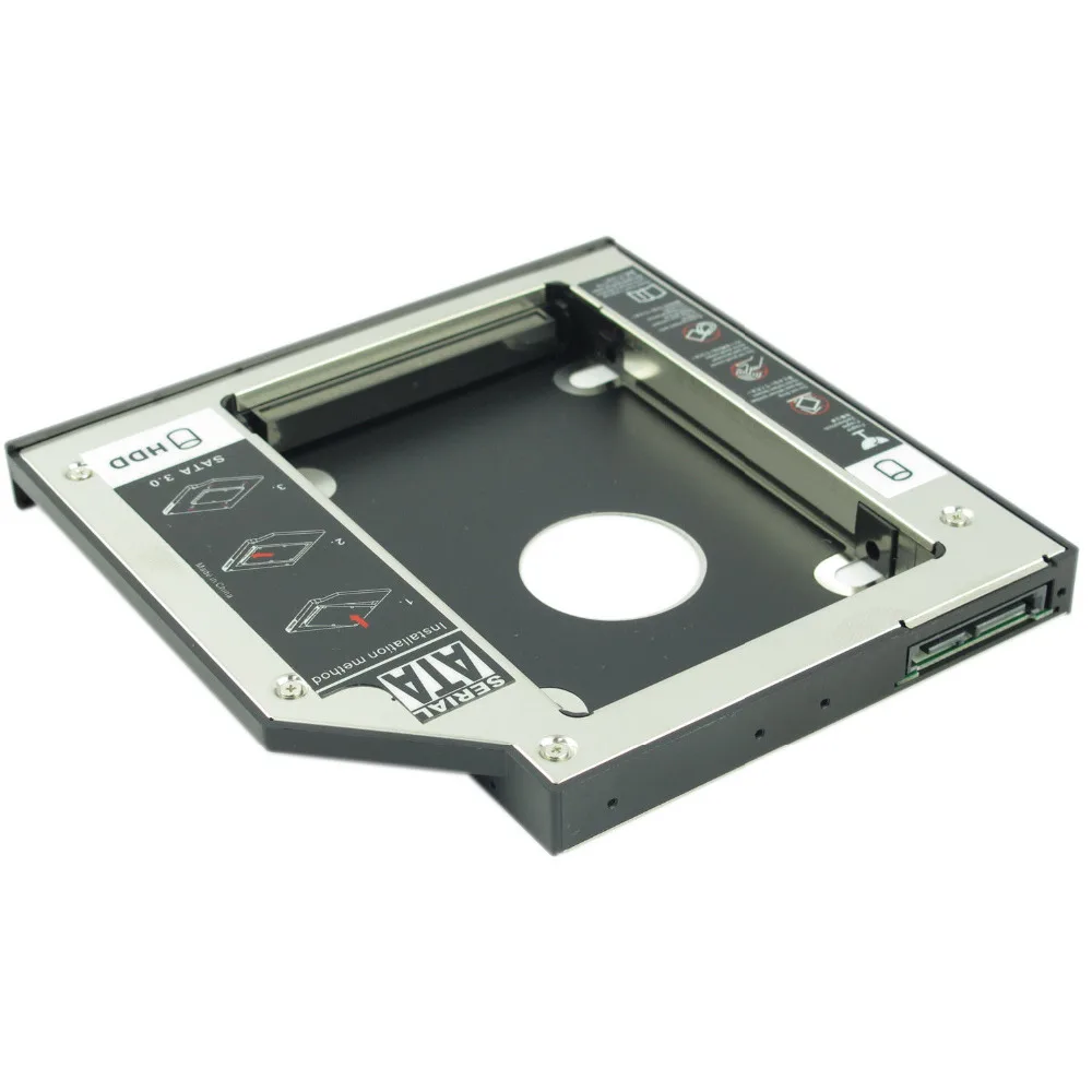 

WZSM New 9.5mm 2nd SATA HDD SSD Hard Disk Drive Caddy for Acer Aspire E15 ES1-512 ES1-711 ES1-711G Removable Faceplate