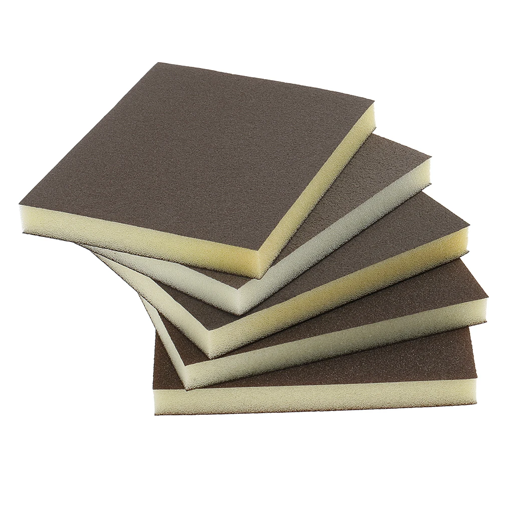 5 Pieces Polishing Sanding Sponge Blocks Pads Sandpaper Assorted Grit