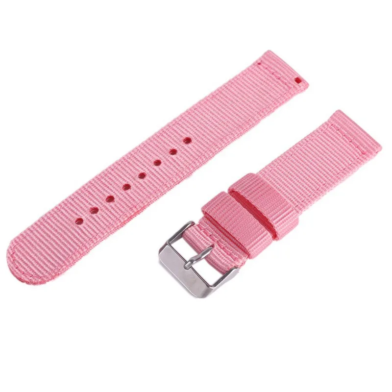18/20 мм/22 мм/24 мм ремешок для часов Для женщин Для мужчин сплошной Цвет нейлон моющиеся Водонепроницаемый браслет - Цвет ремешка: Розовый