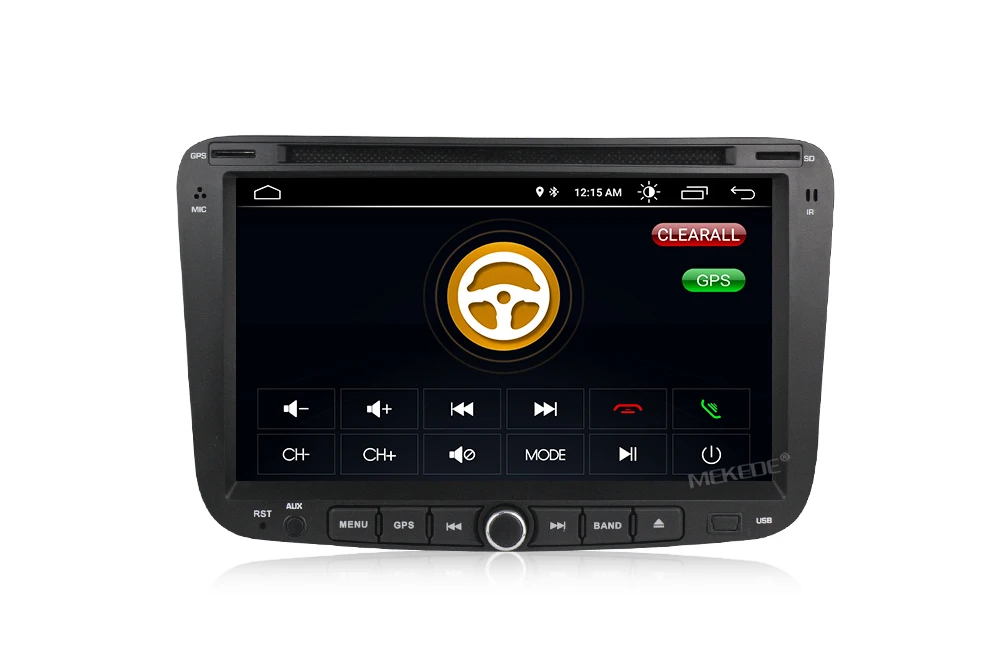 Perfect MEKEDE 2Din Android8.1 Quad core Car DVD player for GEELY Emgrand EC7 with Free shipping mic navitel map support GPS radio bt 15