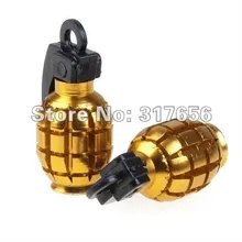 Золотой Металл Grenade велосипед автомобилей Двигатели мотоцикл шин воздуха Клапан пыли Кепки крышка