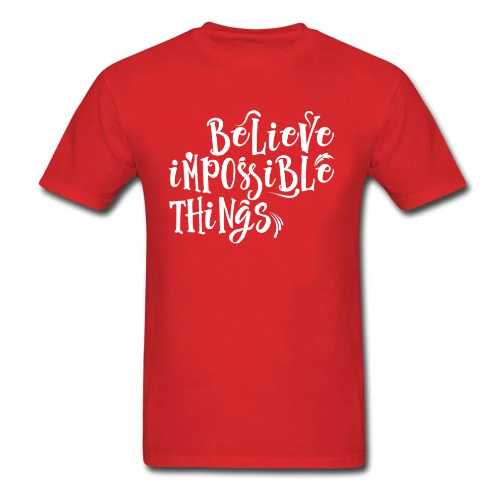 Impossible Things Man Cheap Classic Tops Shirt O Neck Summer Fall 100% Cotton T-shirts Normal Short Sleeve Tee-Shirt Impossible Things red