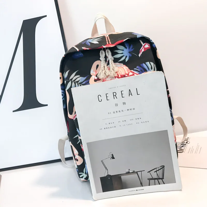 Мода 2019 Новый женский рюкзак Фламинго водонепроницаемая сумка женская узор