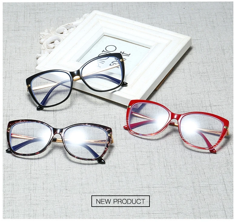 45847 Tr90 Retro Cat Eye Glasses Frames Men Women Optical Computer Gla Cinily 