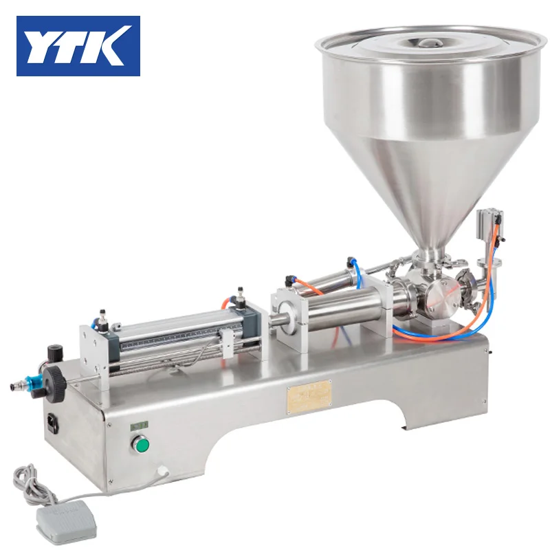 YTK 5-100 мл одноголовый крем пневматическая машина наполнения. скорость наполнения: 0-30 бутылок в минуту Измельчить