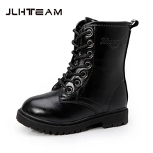 Children Leather Boots Chaussure Enfant Teen Boys Girls Spring Autumn Martin Motorcycle Boots Kids Shoes Army Combat Ankle Boots